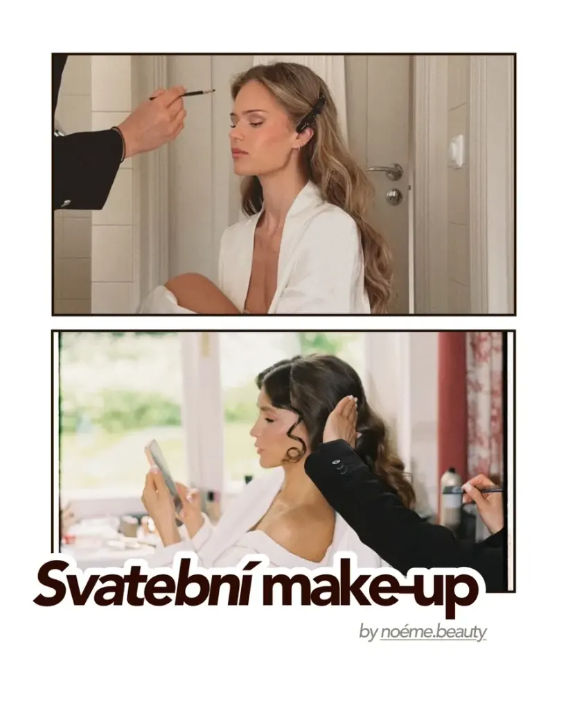 Svatební líčení Brno - přípravy nevěsty a jemný make-up v noéme