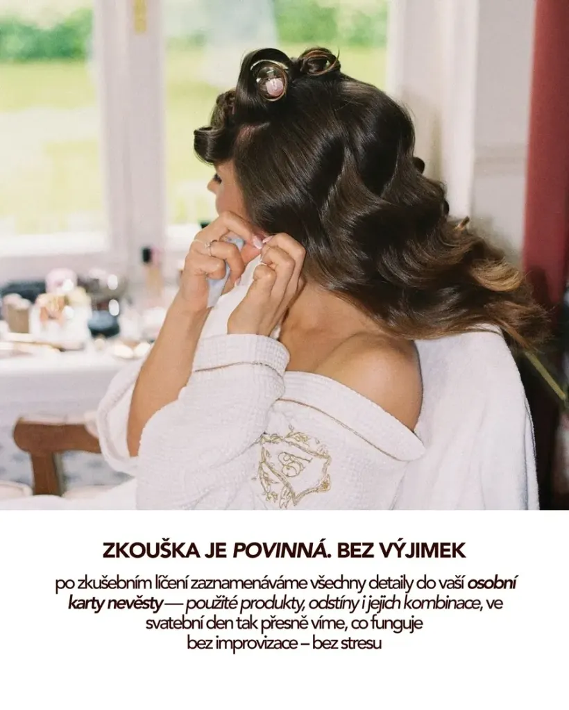 Svatební zkouška líčení Brno - osobní karta nevěsty a výběr produktů